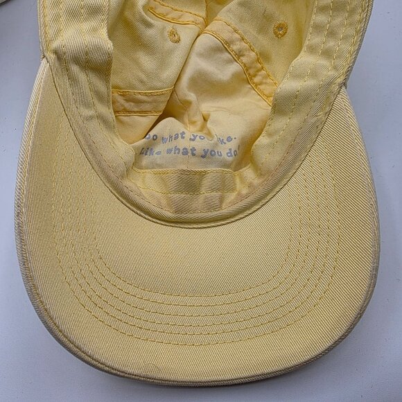 Life Is Good Yellow Baseball Cap Hat Adirondack Chair Design Adjustable Beach - Picture 9 of 9